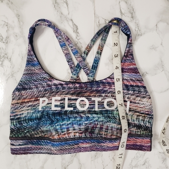 Lululemon Energy Bra Peloton Digital Oasis Alpine White Multi - Picture 7 of 9